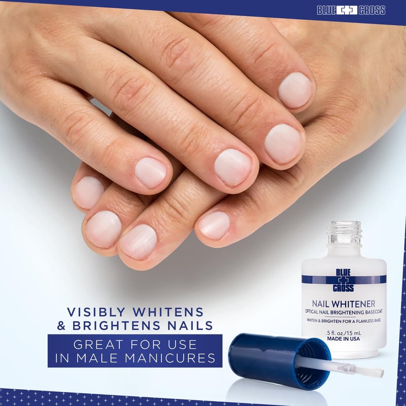 Blue Cross Nail Whitener, Professional Optical Brightening Basecoat Nail Concealer