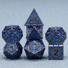 DND Metal Dice Set with Cracks, Polyhedral Dice for RPG