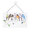 Birds On A Wire Ornament Glass Window Panel Suncatcher Hangings