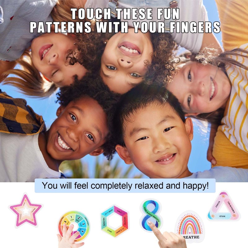 Pack of 48 Anxiety Sensory Strips, 6 Styles Fidget Structure