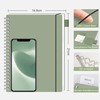 RETTACY A5 Notebook Grid Graph Paper, Spiral Notebook 160Pages/80 Sheets