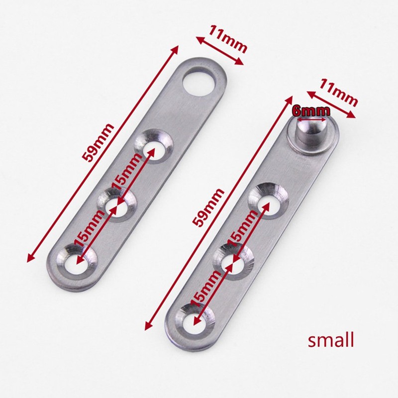 4 Piece Stainless Steel 360 Degree Rotating Concealed Hinges, Door