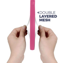 Dragonpad Pop Filter Studio Microphone Mic Wind Screen Pop Filter Swivel Mount 360 Flexible Gooseneck Holder, Framed Pink on White