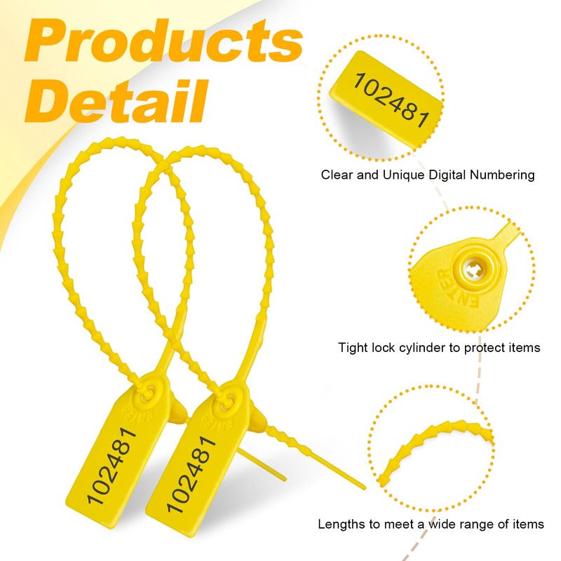 500 Pcs Plastic Tamper Seals Fire Extinguisher Tags Security Tags