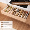 Bamboo Drawer Dividers with Inserts kitchen drawer organizer Adjustable Expandable
