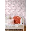 EeeComing Boho Peel and Stick Wallpaper Pink Geometric Wallpaper 17.3"
