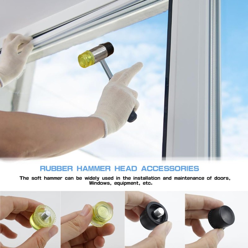 8 Pcs Rubber Hammer Replacement, Rubber Striking Head, Mallet Head