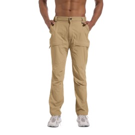 keihTrail Mens Lightweight Waterproof Hiking Pants Quick-Dry Tactical Cargo Pants with Multi-Pockets for Outdoor Fishing Work