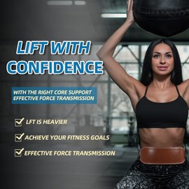 Leather Belt For Fashion Fitness Weightlifting Belt With Adjustable Buckle and 4 Inches Wide Stable Back Support Heavy Training Gym for Men and Women (Red） S-XL