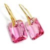 Arande, Elegant Earrings with Original Light Rose Crystals, Gold-Plated 925