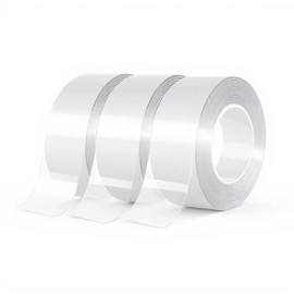 KoCaBo Reutilizable Nano Tape,3 Rollos*1M(Total 3M),Cinta Doble Cara Transparente,Cinta Nano Tape Lavable Sin Rastros,Cinta Doble Cara Extrafuerte Hes