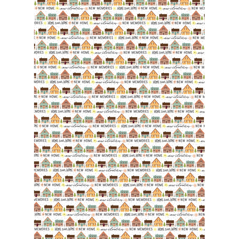 2 Sheets New Home New House Elegant Wrapping Paper Housewarming