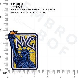 EMBRO BOF Liberty New York Patch – 3 inches, Cool Statue of Liberty Patch – Embroidered Patches New York for Jackets