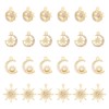 DICOSMETIC Pack of 24 4 Styles Alloy Sun Moon Star
