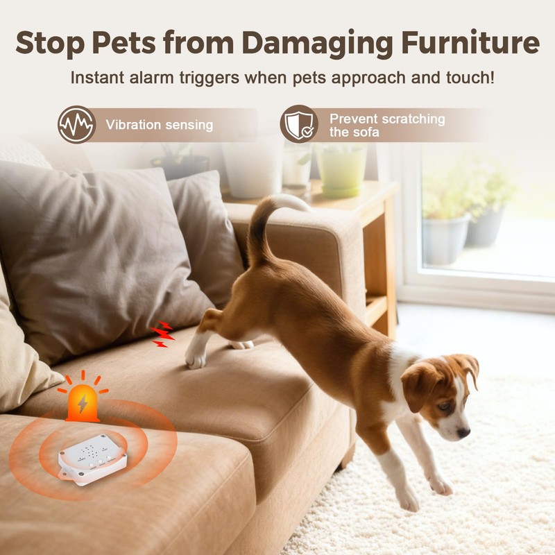 Haoguo Pet Training Vibration-Sensing Alarm, Training Alarm with 3 Adjustable