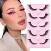 Glowing Win Cat Eye Lashes, 5 Pairs, Fox Eyelashes, Natural