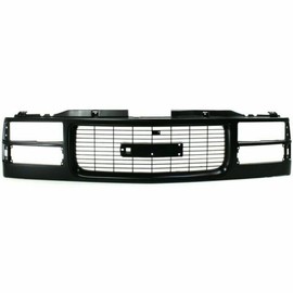 For GMC Sierra 1500/2500 1999-2002 Grille | Gloss Black | w/Composite Type Headlight | GM1200357 | 12375422