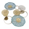 Wall Iron Decoration Lotus Shape With Mirror Metal Wall Art