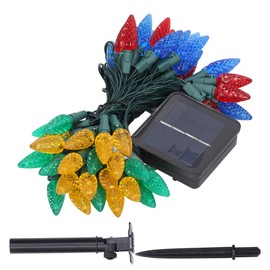 Solar Decorative Lights Strawberry Shape Waterproof Plastic Battery Box Powered Garden String Light for Christmas Garden