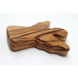 Zuluf Angel Olive Wood Holding Cross | Made in Bethlehem The Holy Land | Pocket Angel Cross for Comfort | Religious Gift for Protection Comes with Certificate from Holy Land Israel HLG025