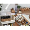 StorageWorks Small Wicker Basket for Organizing with 4-Section, Natural Water