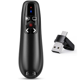 2 in 1 USB Type C Wireless Presenter for Presentations Remote Control Laptop PowerPoint 2.4GH USB Presentation Remote Control Presenter Pointer Presentation Pointer for Windows Mac
