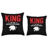 King Of The Mouse Catchers Exterminator Throw Pillow