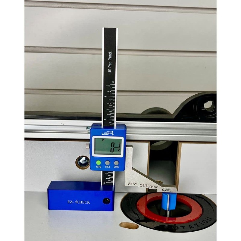 iGaging Digital 5" Height Gauge EZ-Check for Woodwork Router and