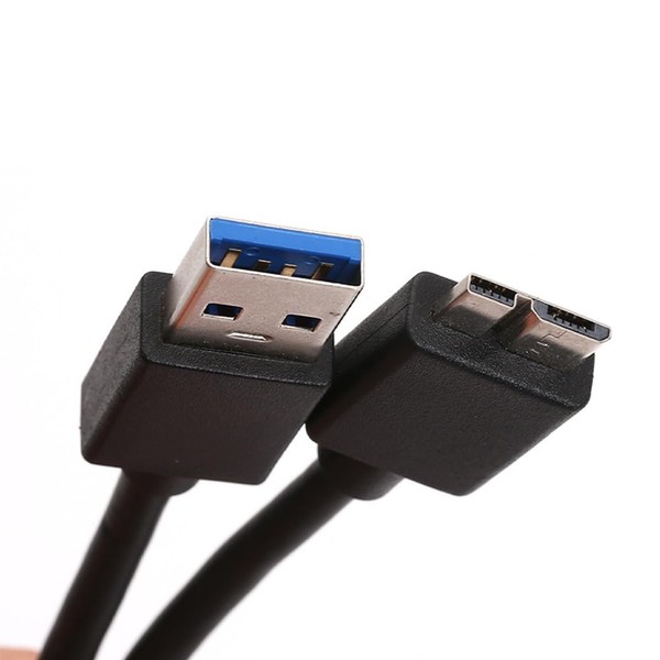 USB-A Male to Micro B Male Hard Disk Cable, USB Microb Cable, Deear USB 3.0 Cable, Micro B Cable, High Speed Data Transfer, Compatible with External HDD/SSD, Hard Drives, HD Cameras, etc. Black (39.4