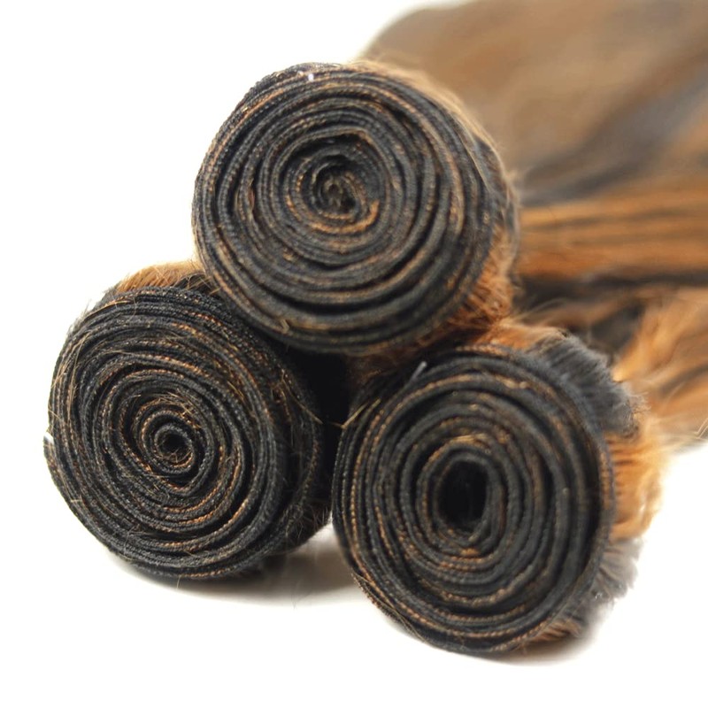 Brown Bundles Human Hair Highlight Straight Bundles Ombre Human Hair