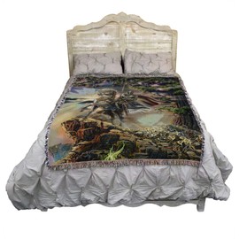 Pure Country Weavers The Knight Blanket by Myles Pinkney - Gift Fantasy Tapestry Throw Woven from Cotton - Made in The USA (72x54)