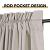 H.VERSAILTEX Linen Look 100% Blackout Curtains 84 Inches Long for