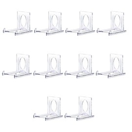 Vitalux Set of 10 Acrylic Screw Loader Movable Adjustable Angle Display Business Card Photo Trinket Desktop Display Card Holder Storage Magnet Transparent for Small Items
