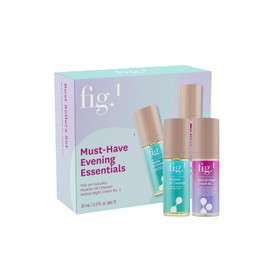 Fig.1 Must-Have Evening Essentials, Anti-Aging Skincare Gift Set - Travel & Trial Size - Includes Micellar Oil Cleanser (30ml) & Retinol Night Cream (30ml)