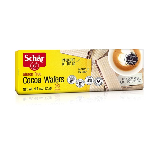 Schär Gluten Free Cocoa Wafers, 4.4 oz., 12-Pack