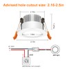2 Inch LED Recessed Lighting, 3W Dimmable LED Downlight, 3000K