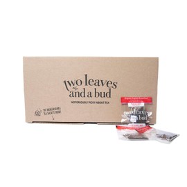 Two Leaves and a Bud Organic English Breakfast Tea Bags, Caffeinated Whole Leaf Black Tea in Compostable Sachets, 100 Count (Pack of 1)