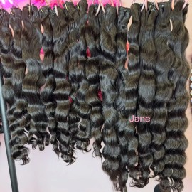 100% Raw Unprocessed Straight Indian Hair Natural Wave One Donor High Quality Burmese Kinky Curly Human Hair Bundles 1B Colorstyle: 1 bundle Afro kinky, color: Natural black, Stretched Length: 20 Inches