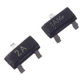 Bridgold 100pcs (50pcs MMBT3904 LMBT3904LT1G 2N3904 1AM 0.2A+MMBT3906 LMBT3906LT1G 2A) NPN PNP SMD General Purpose Amplifier Transistor,SOT-23