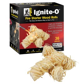 CSL Ignite-O Fire Starter Wood Rolls - 36 Pieces - Premium Fire Starter for Fireplaces, Woodstoves, Campfires & Grills - Easy and Quick