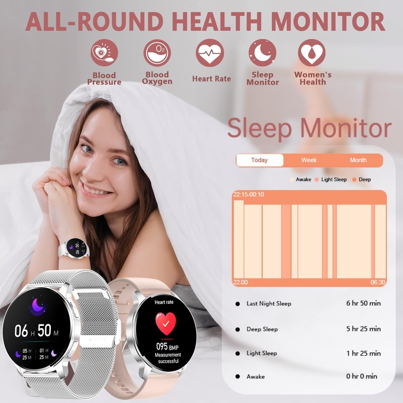 Smart Watch for Women (Make/Answer Call) Fitness Tracker for Android