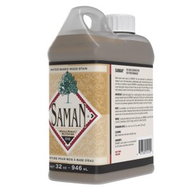 SamaN Interior Water Based Wood Stain - Natural Stain for Furniture, Moldings, Wood Paneling, Cabinets (Whole Wheat TEW-010-32, 32 oz)
