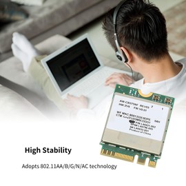 Acogedor Tarjeta de Red RTL8822CE, Adaptador de Tarjeta de Red Inalámbrico 5.0 BT 1200 Mbps de Doble Banda (5 GHz 867 Mbps con 2,4 GHz 300 Mbps), Interfaz M.2, para Win10/11, para Linux