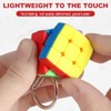 YAFLUG Pack of 4 Mini Magic Cube Keyrings, Speed Cube