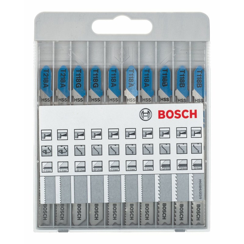 Bosch Professional 10 pcs. Basic for Metal Jigsaw Blade Set