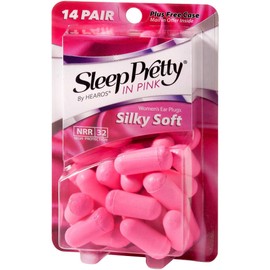 Sleep Pretty in Pink Women's Ear Plugs 14 Pair (Pack of 10)