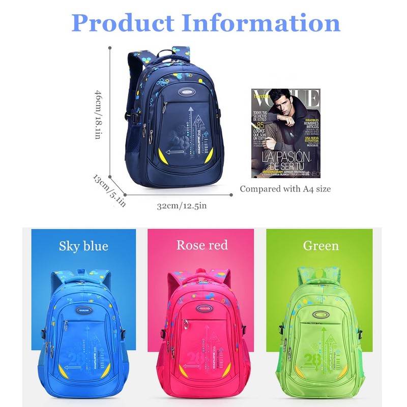 Geometric-Print Backpacks for Teen Boys School, Bookbags for Boys Elementary,