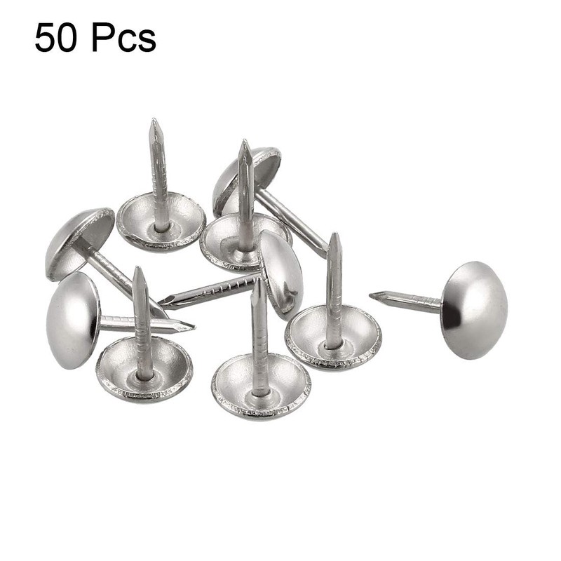 sourcing map Upholstery Nails Tacks Furniture Pins 9mm/0.35" Head Dia