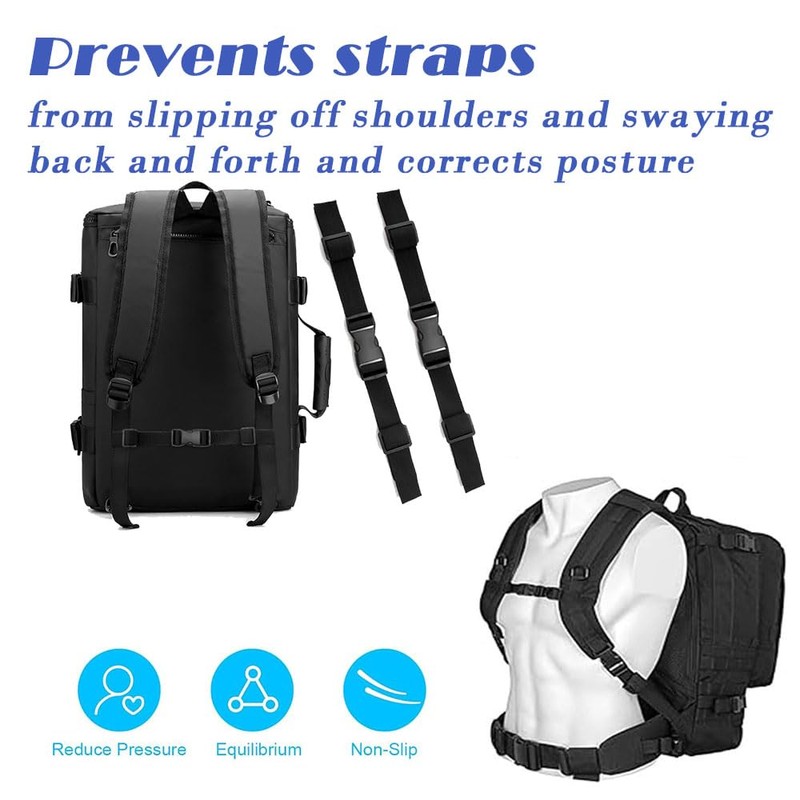 2 Pcs Outdoor Backpack Chest Straps, Adjustable Sternum Strap for