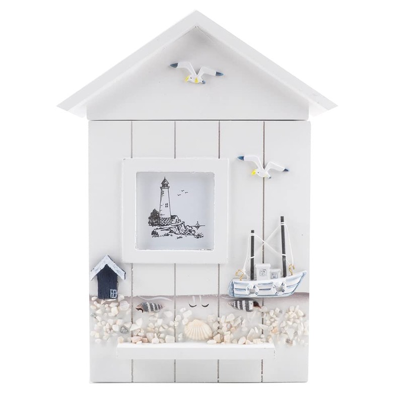 YOUUGIOR Mediterranean Style Key Cabinet Hanging Key Box Storage Case